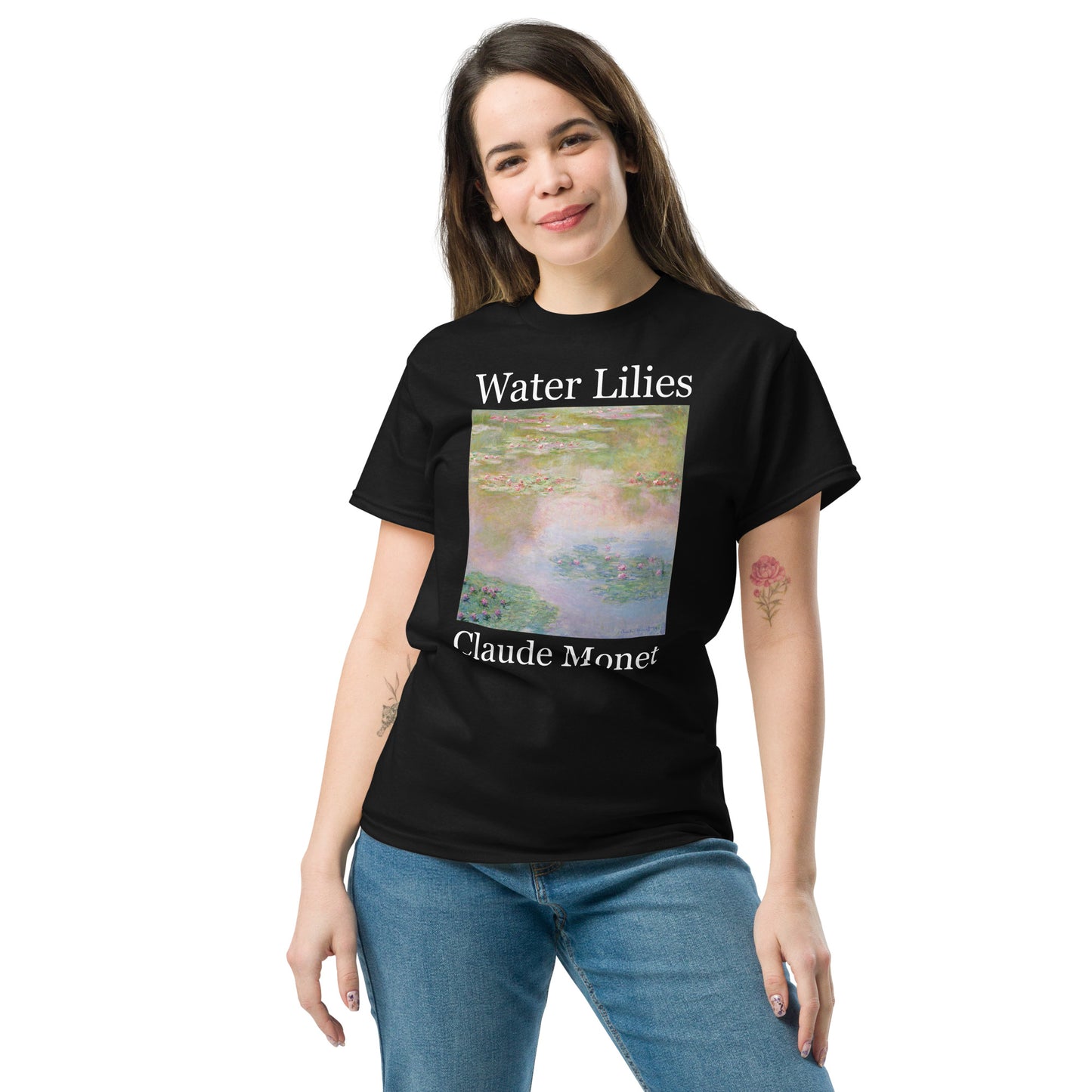 Model 1 - Monet Lilies Pond Men's Classic Tee – Artistic Elegance Meets Everyday Comfort