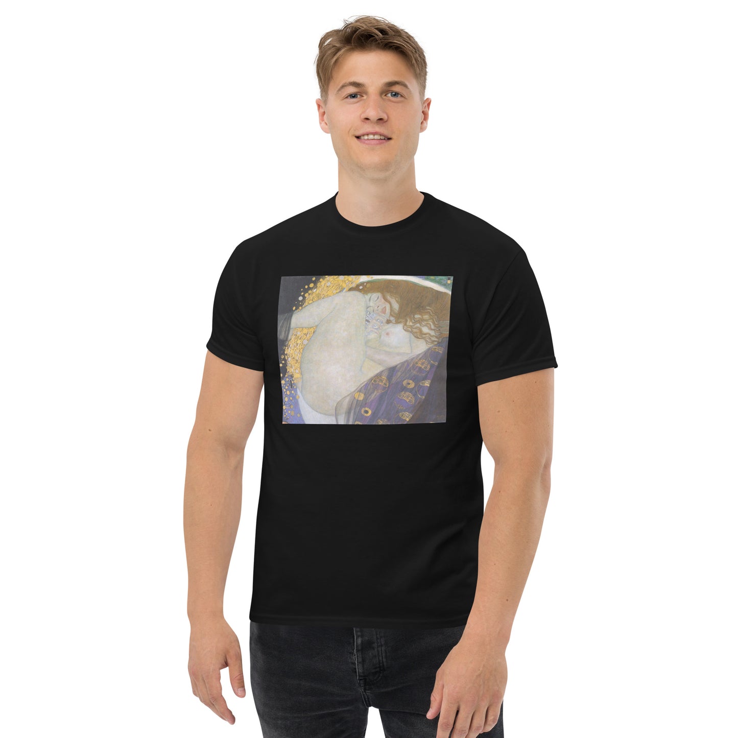 Model 2 - Danaë by Gustav Klimt Men's Classic Tee – Dreamlike Gold, Iconic Allure