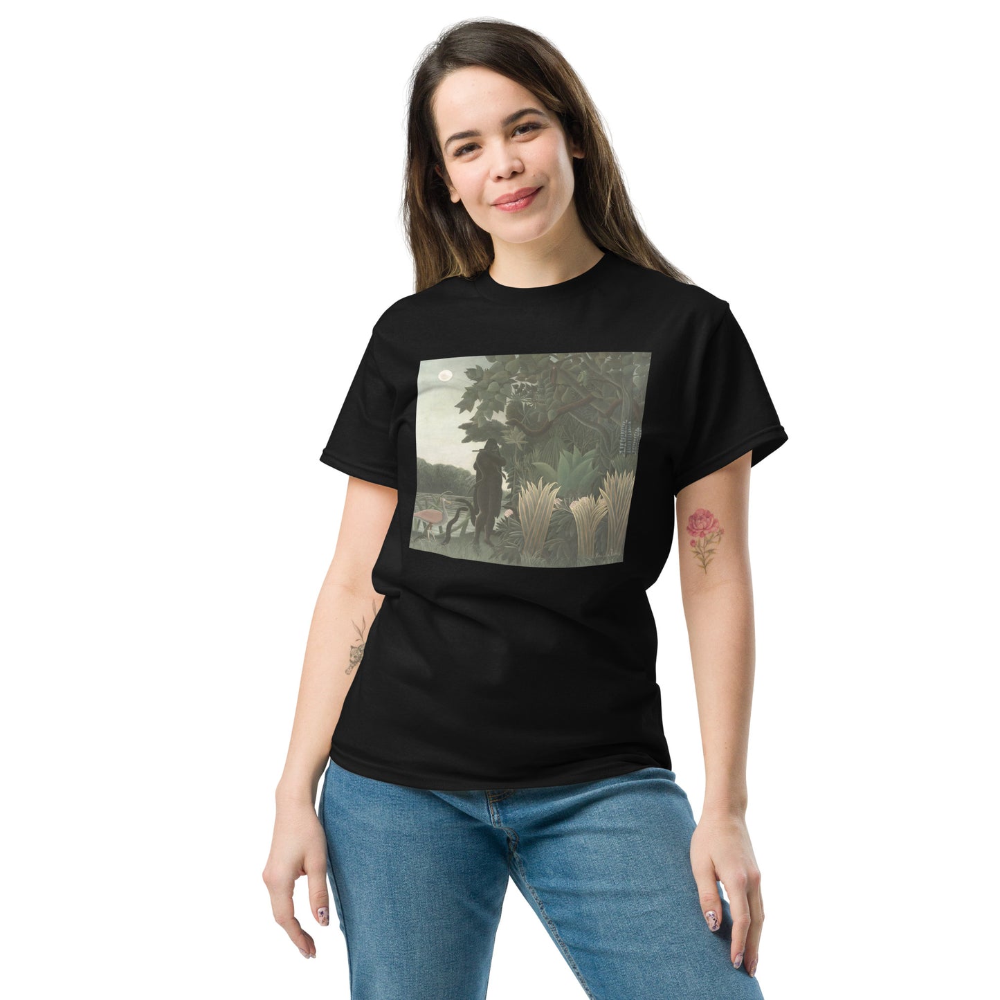 Model 1 - Douanier Snake Men's Classic Tee – Surreal Jungle, Bold Expression