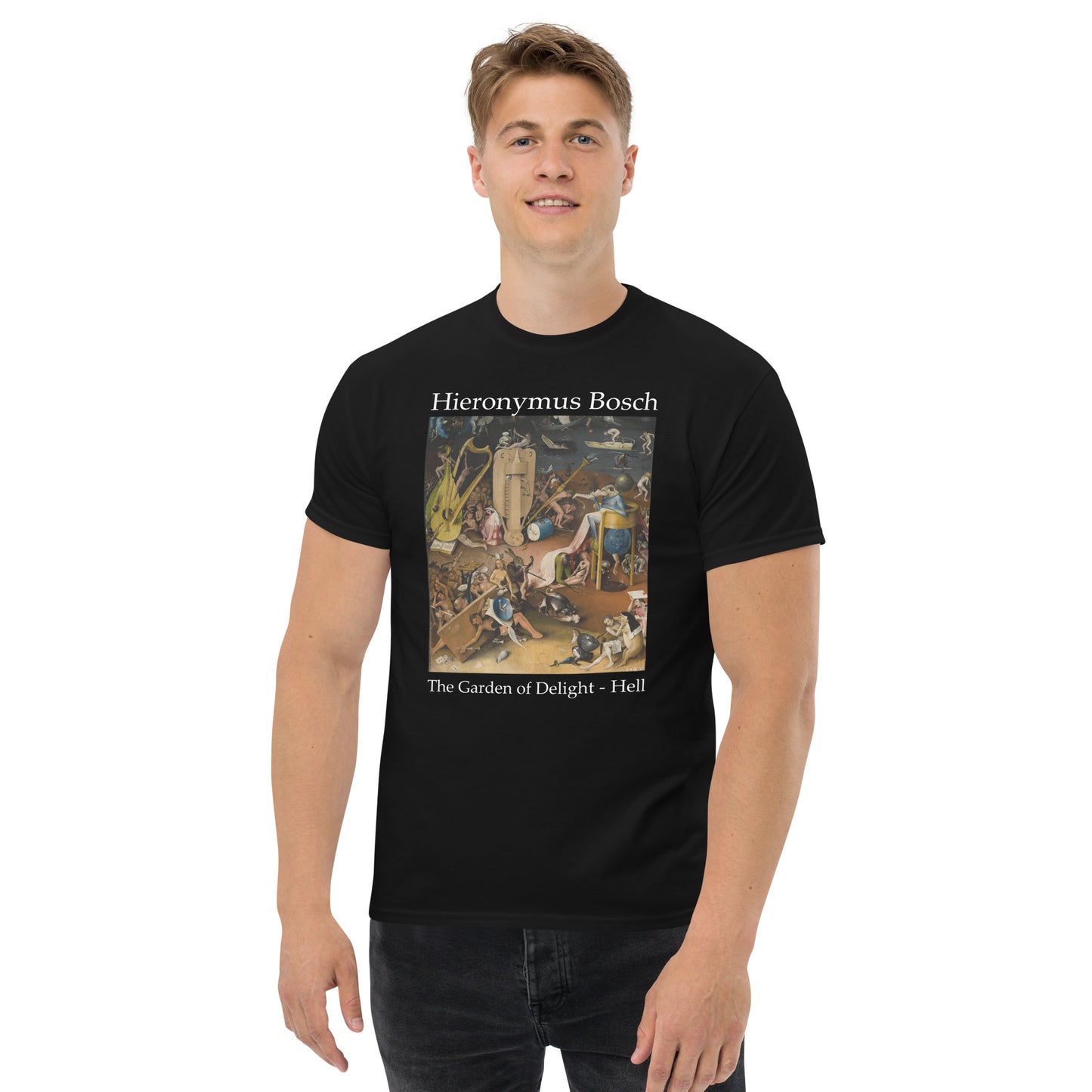 Model 2 - Bosch Garden Hell Classic Men's Tee – Surreal Chaos in Wearable Form