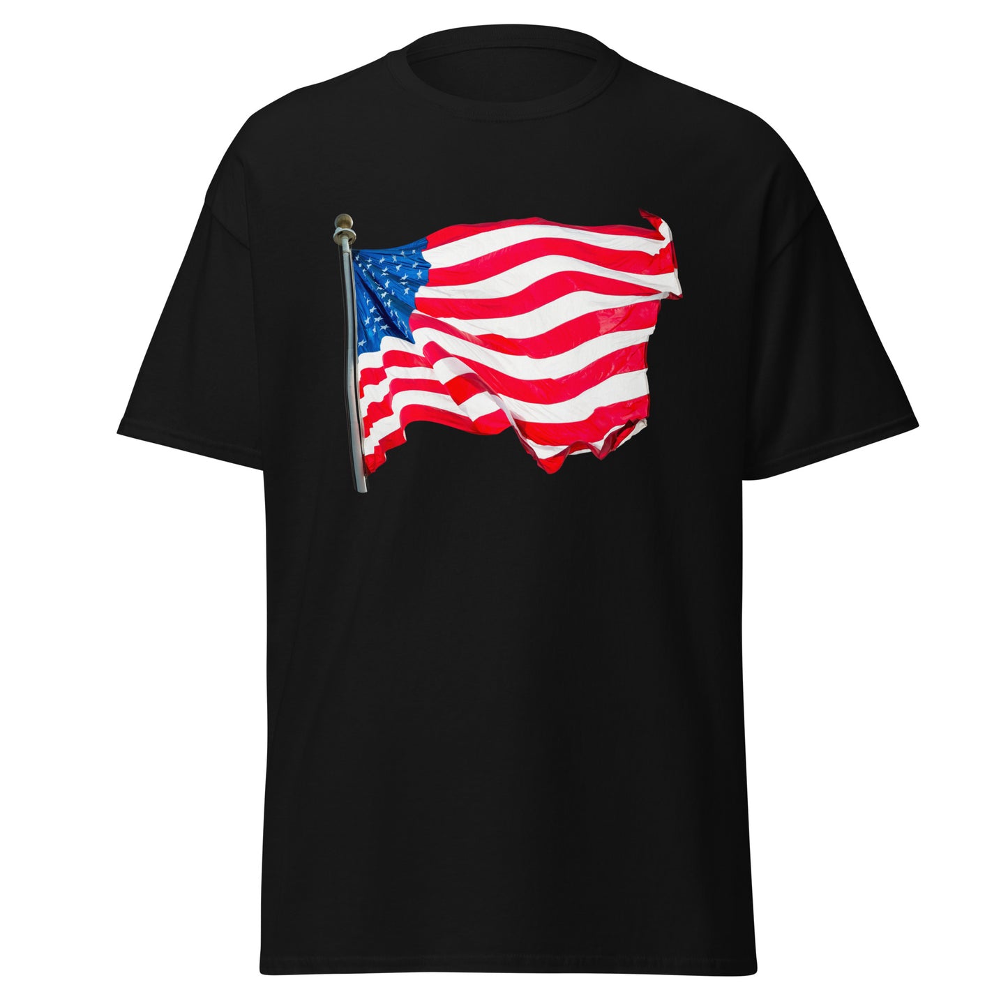 American Flag Men's Classic Tee – Timeless Symbol, Artistic Edge