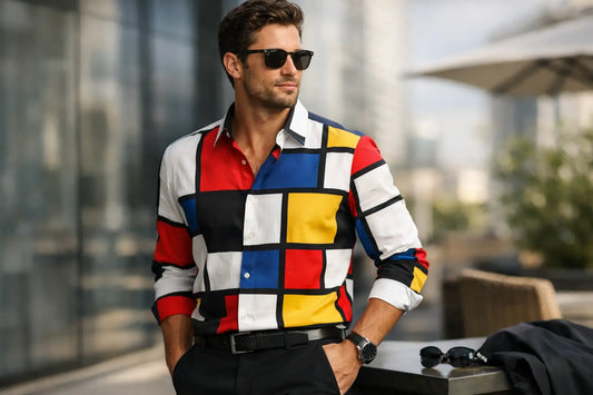 How to Style a Mondrian Print Shirt