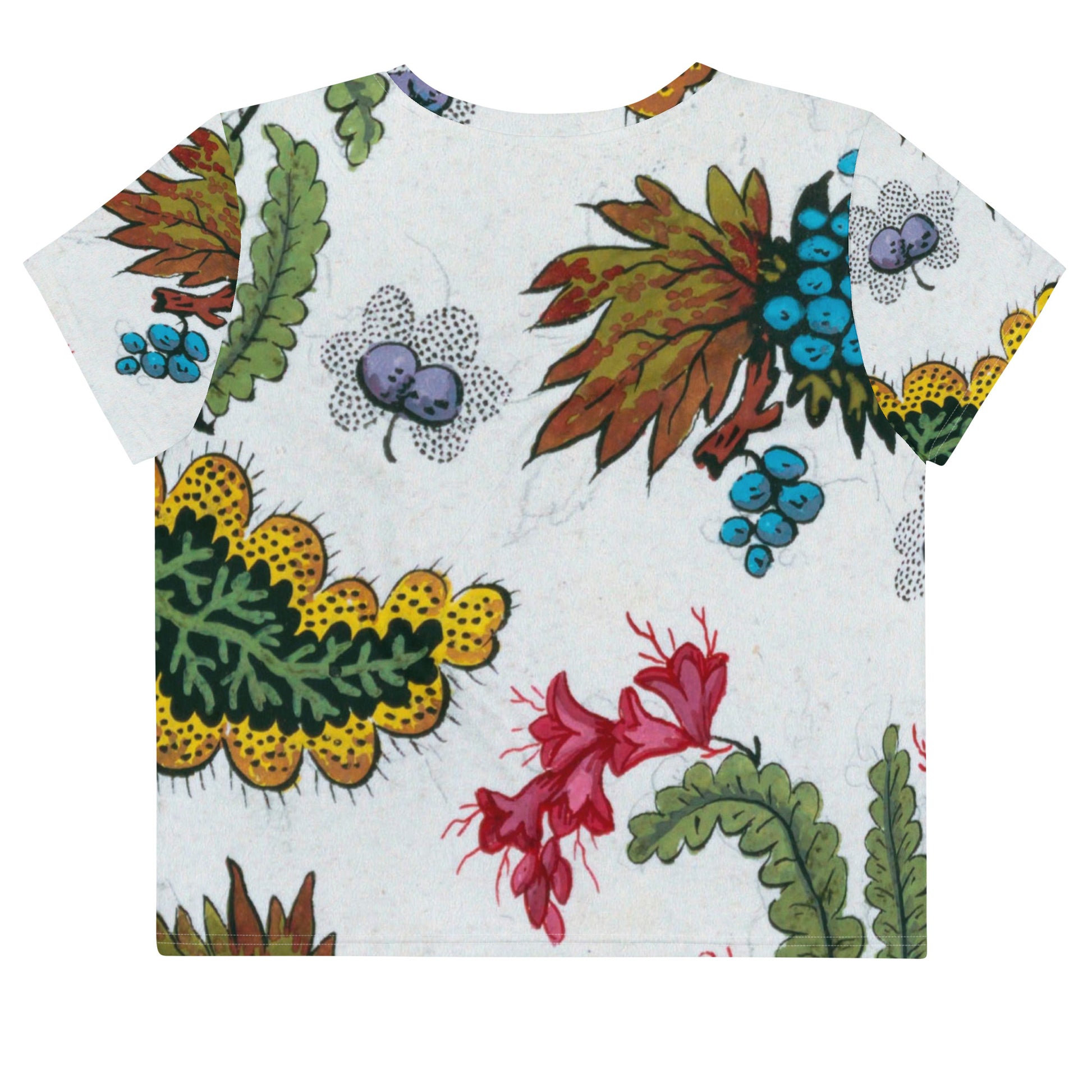 Back - All-Over Print Crop Tee – Floral Drawing Artistry