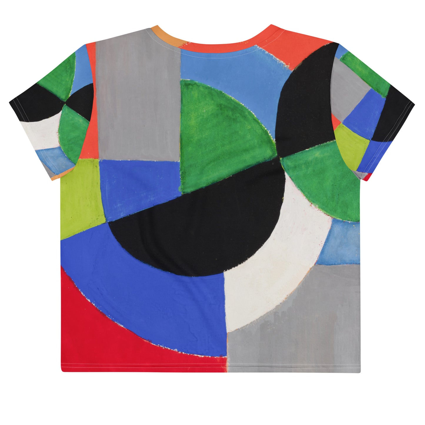 Back - Sonia Delaunay All-Over Print Crop Tee – Rhythmic Color Energy