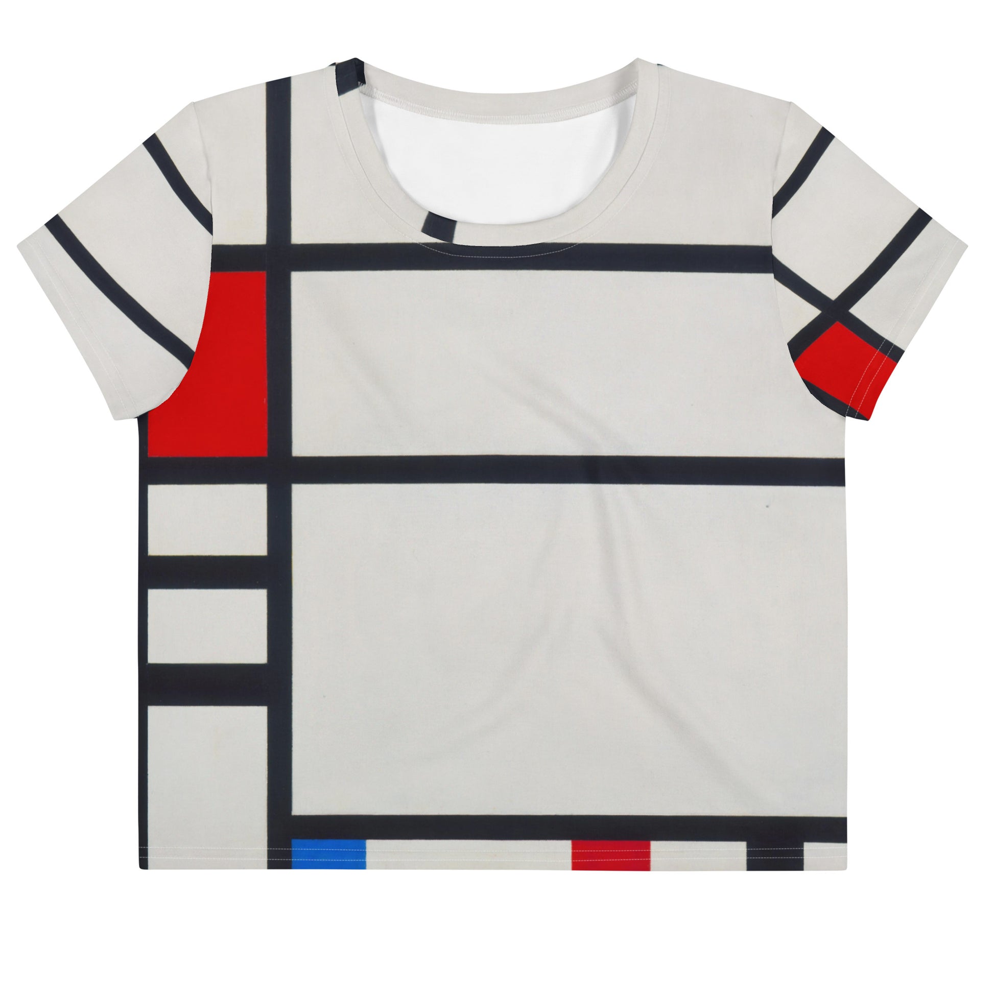 Mondrian All-Over Print Crop Tee – Trafalgar Square Geometry