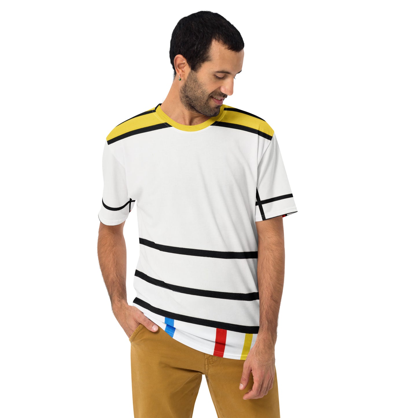 Model 1 - Piet Mondrian Men's T-Shirt – Place de la Concorde in Motion