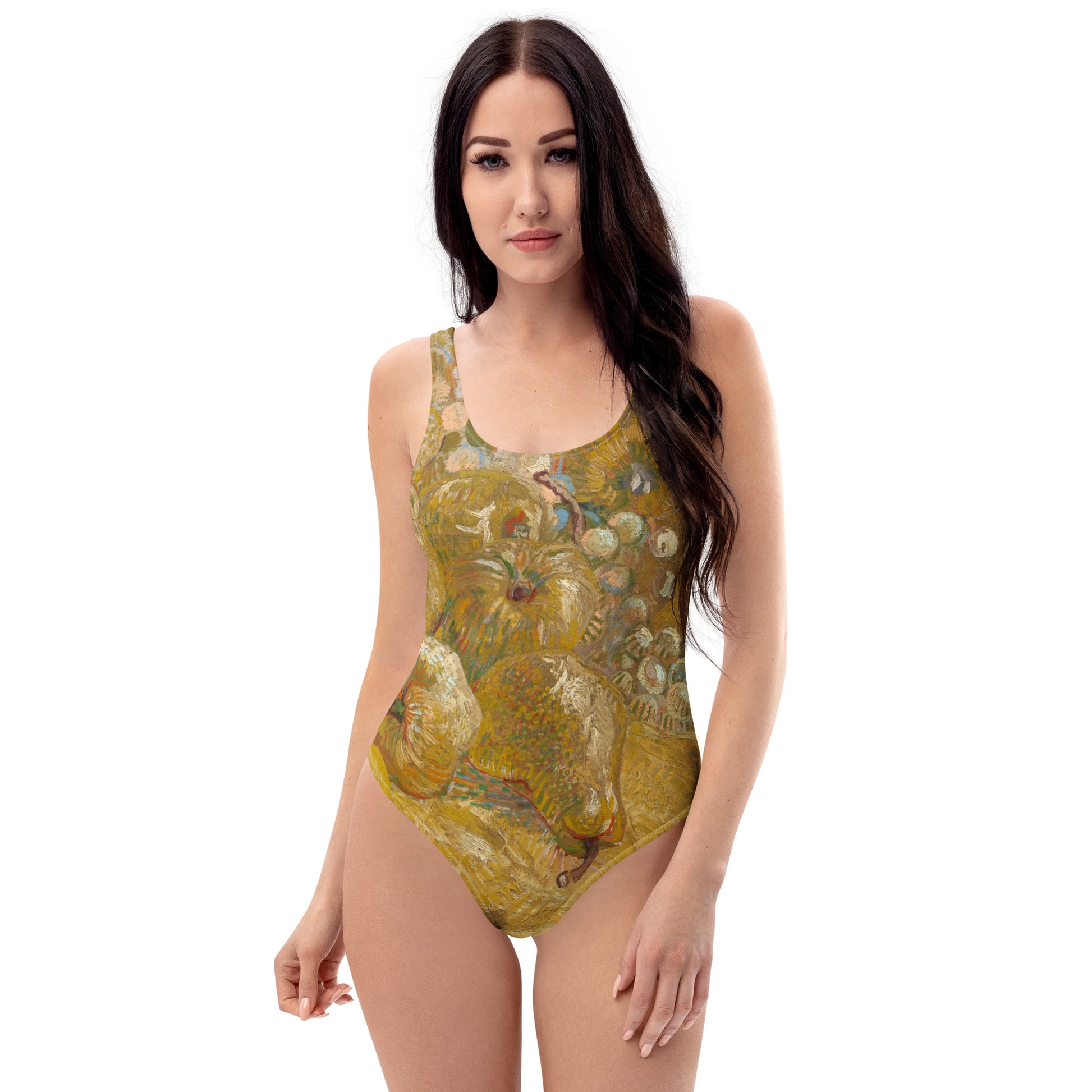 Model 2 -Vincent van Gogh One-Piece Swimsuit – Still Life with Fruits Flair