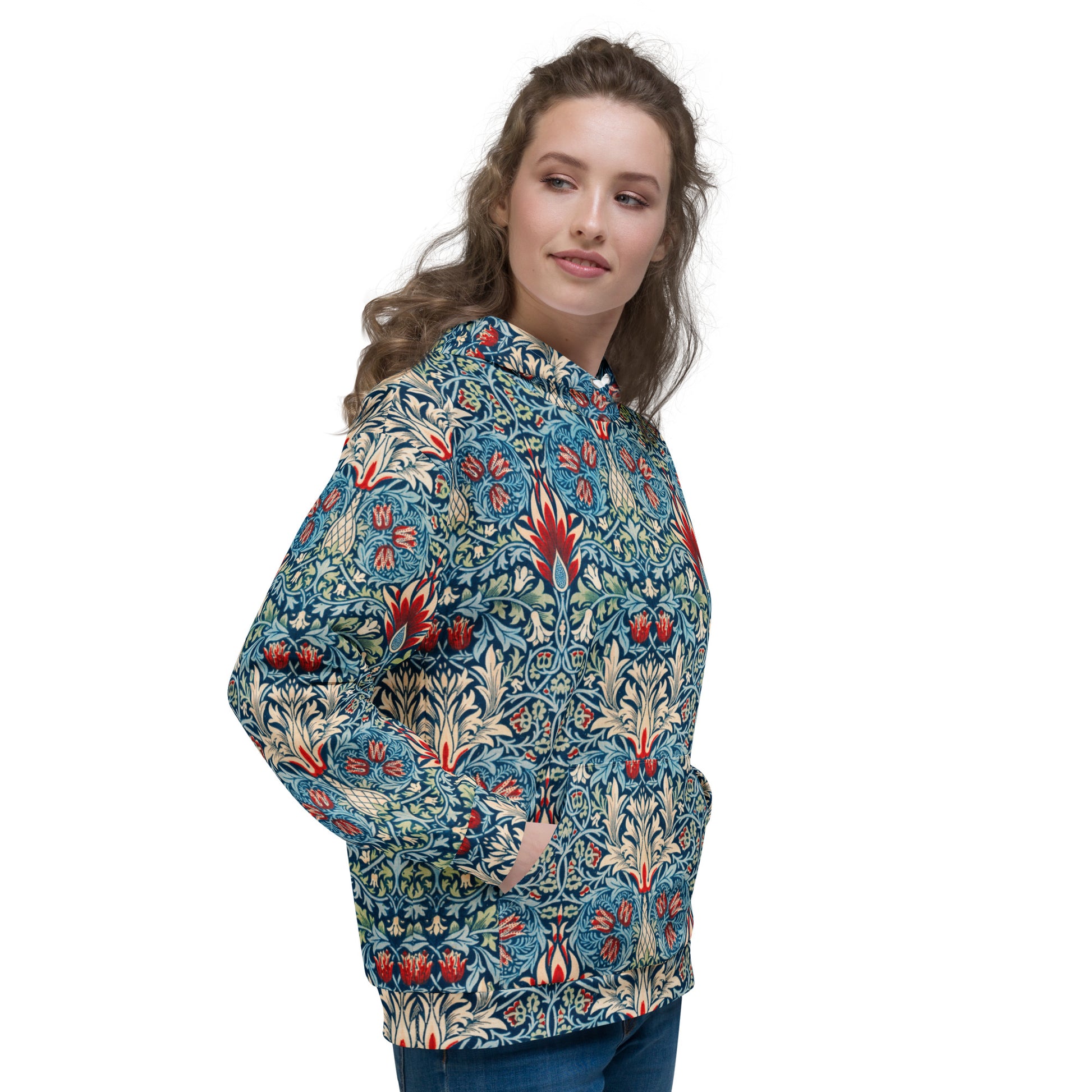 Model 1 - Morris Snakeshead Unisex Hoodie – Vintage Pattern, Modern Edge
