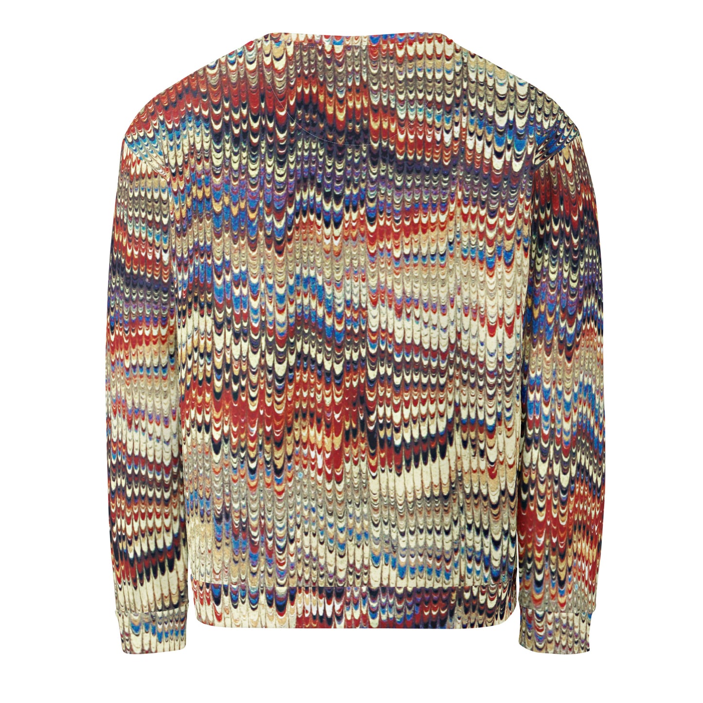 Back - Decorative Paper Pattern Unisex Sweatshirt – Artful Pattern, Everyday Style