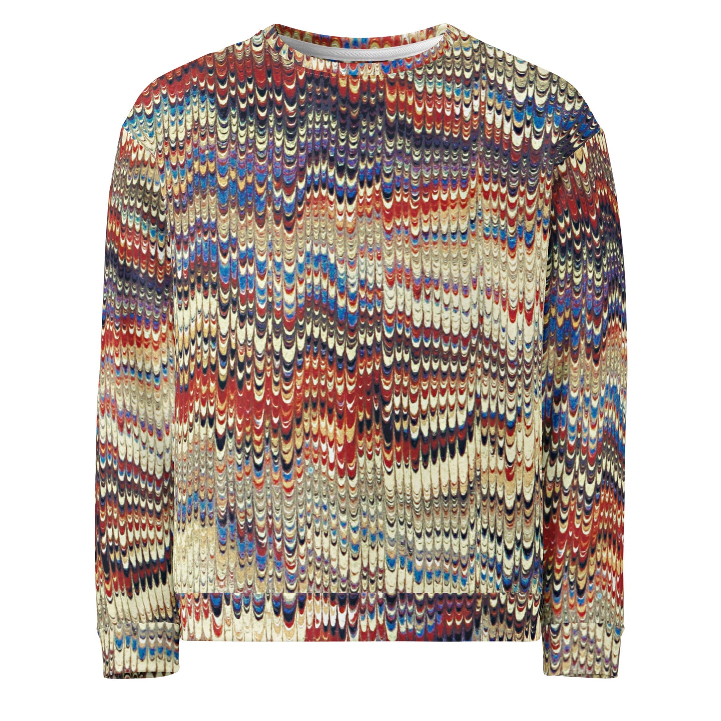 Decorative Paper Pattern Unisex Sweatshirt – Artful Pattern, Everyday Style