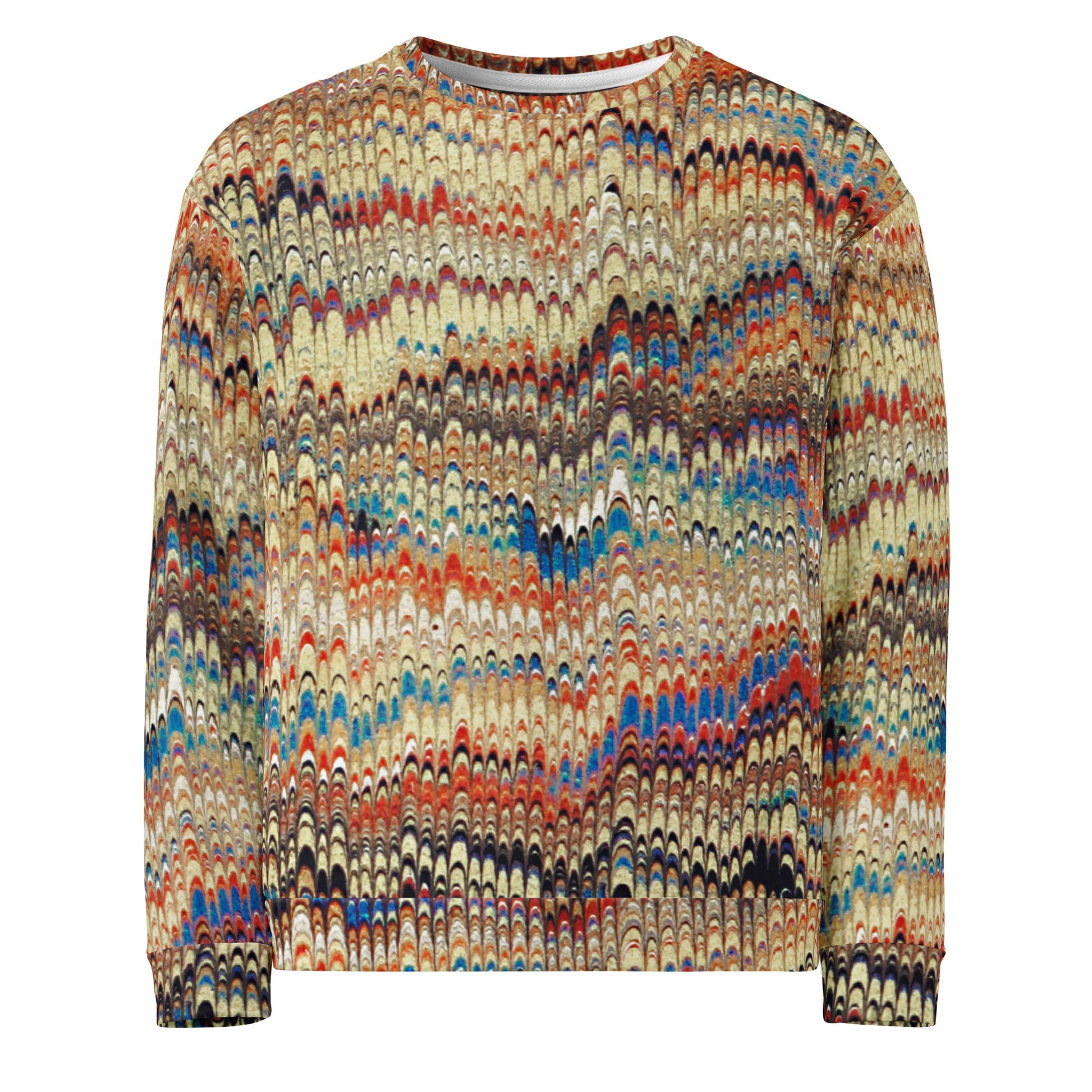 Decorative Paper Pattern Unisex Sweatshirt – Vintage Design Reimagined