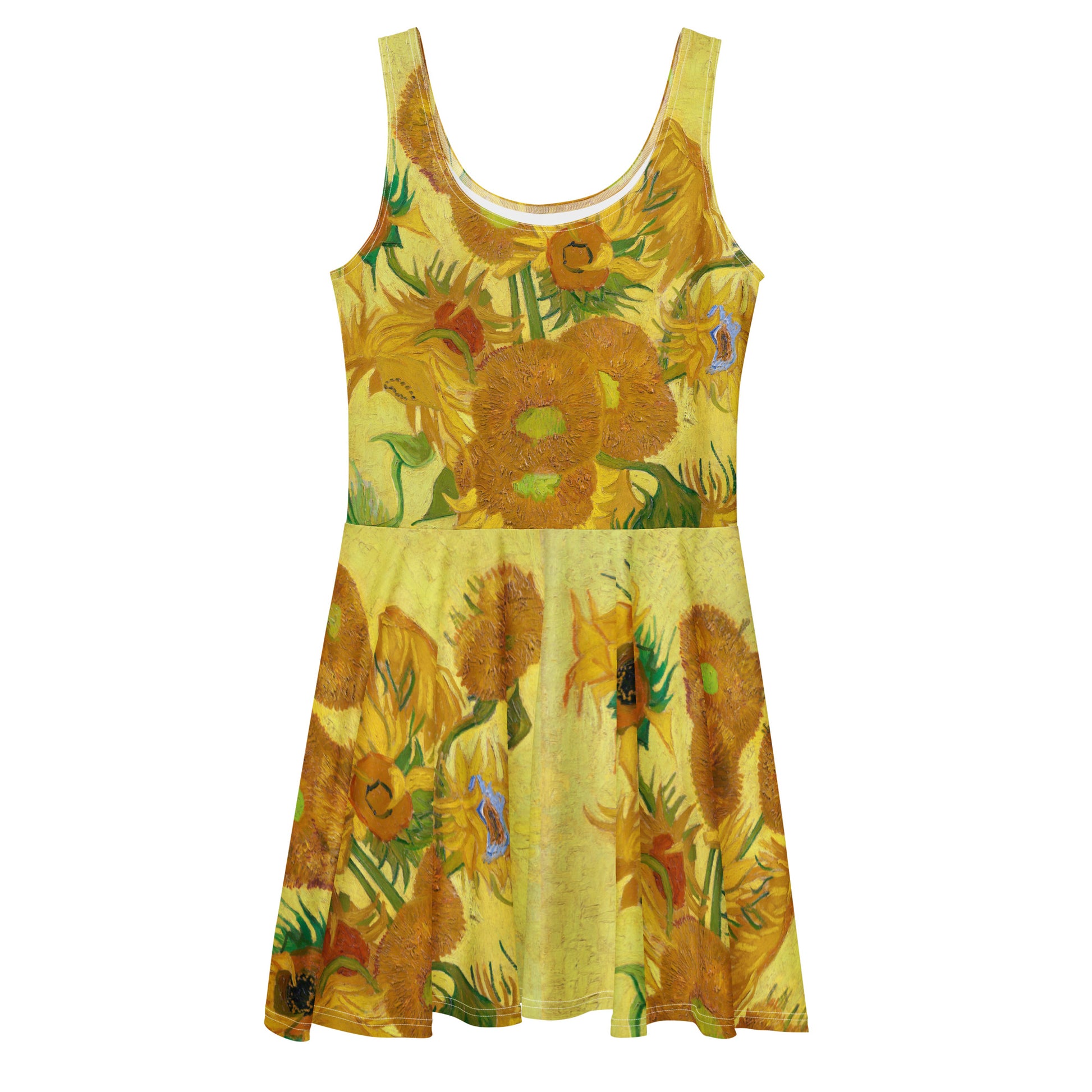 Van Gogh Sunflowers Skater Dress – Radiant Art in Full Bloom