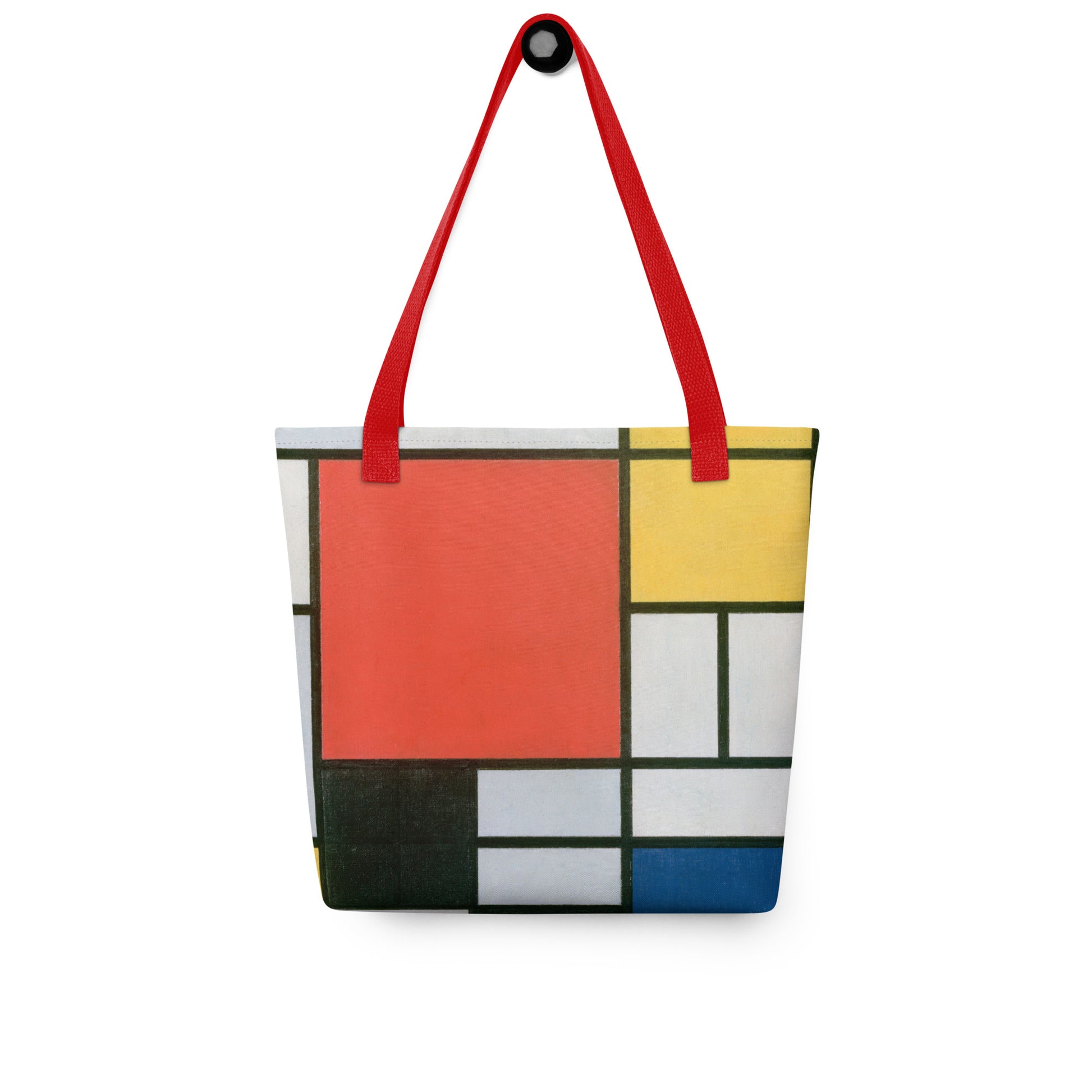 Red - Mondriaan Tote Bag – Composition in Blue, Red, Yellow Reimagined