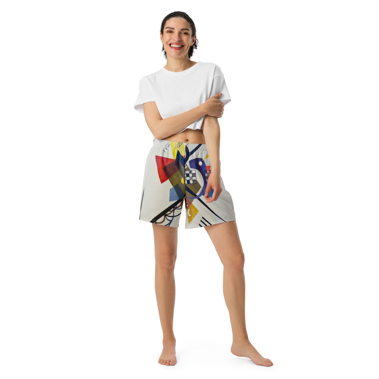 Model 1 - Kandinsky Athletic Shorts – Abstract Motion Meets Modern Style