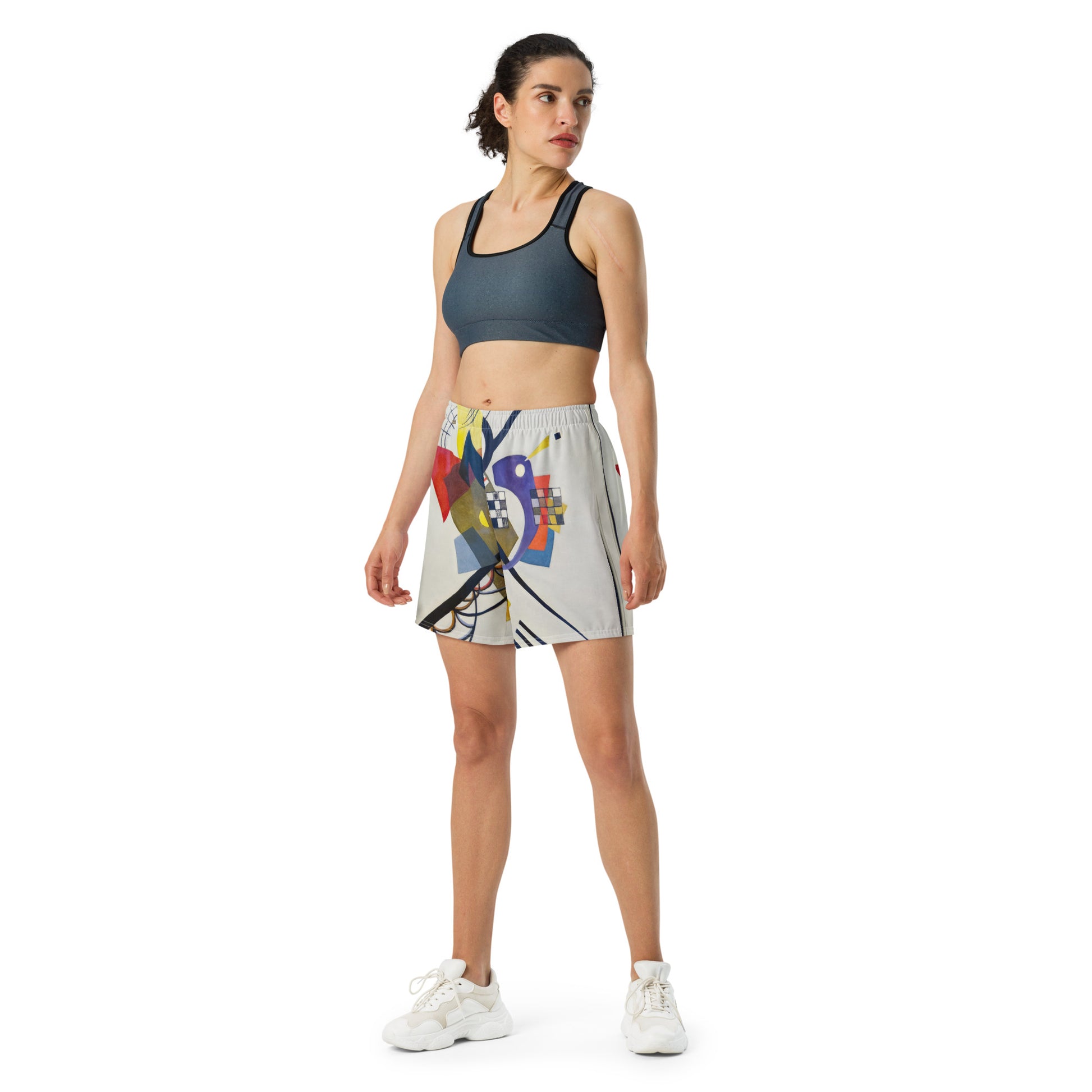Model 2 - Kandinsky Athletic Shorts – Abstract Motion Meets Modern Style