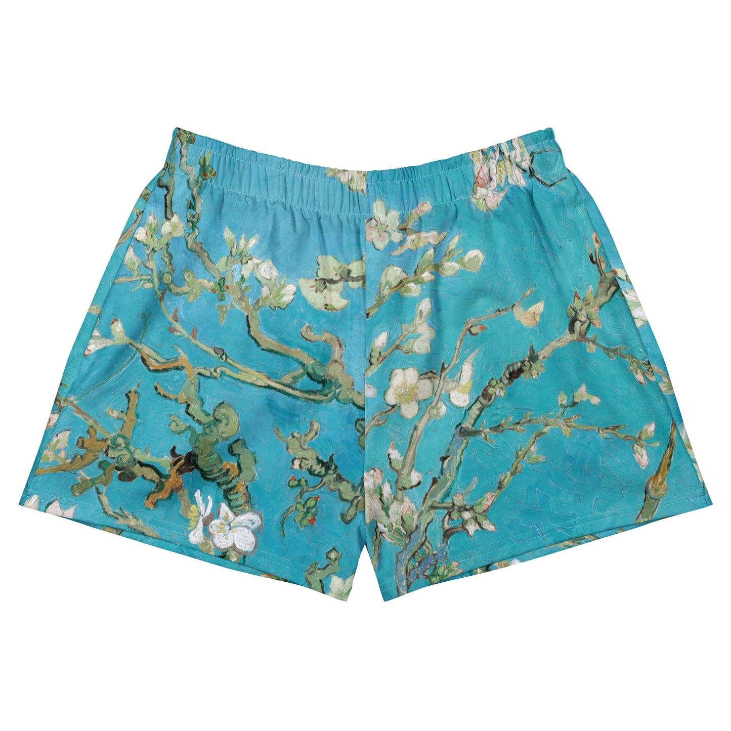 Vincent van Gogh Women’s Athletic Shorts – Almond Blossom Grace