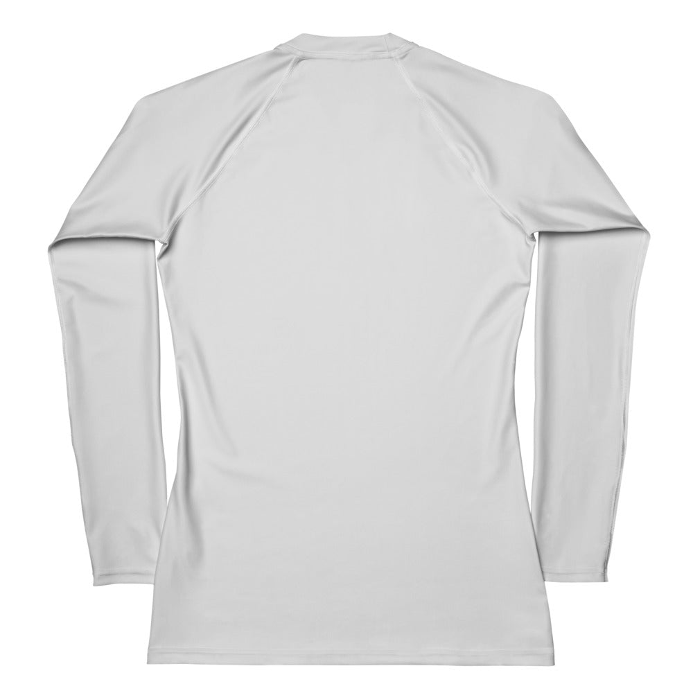 Back - Floral Ironwork Women's Rash Guard – Ornamental Elegance in Motion
