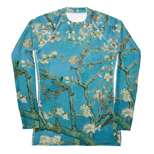 Van Gogh Women’s Rash Guard – Almond Blossom Grace in Motion