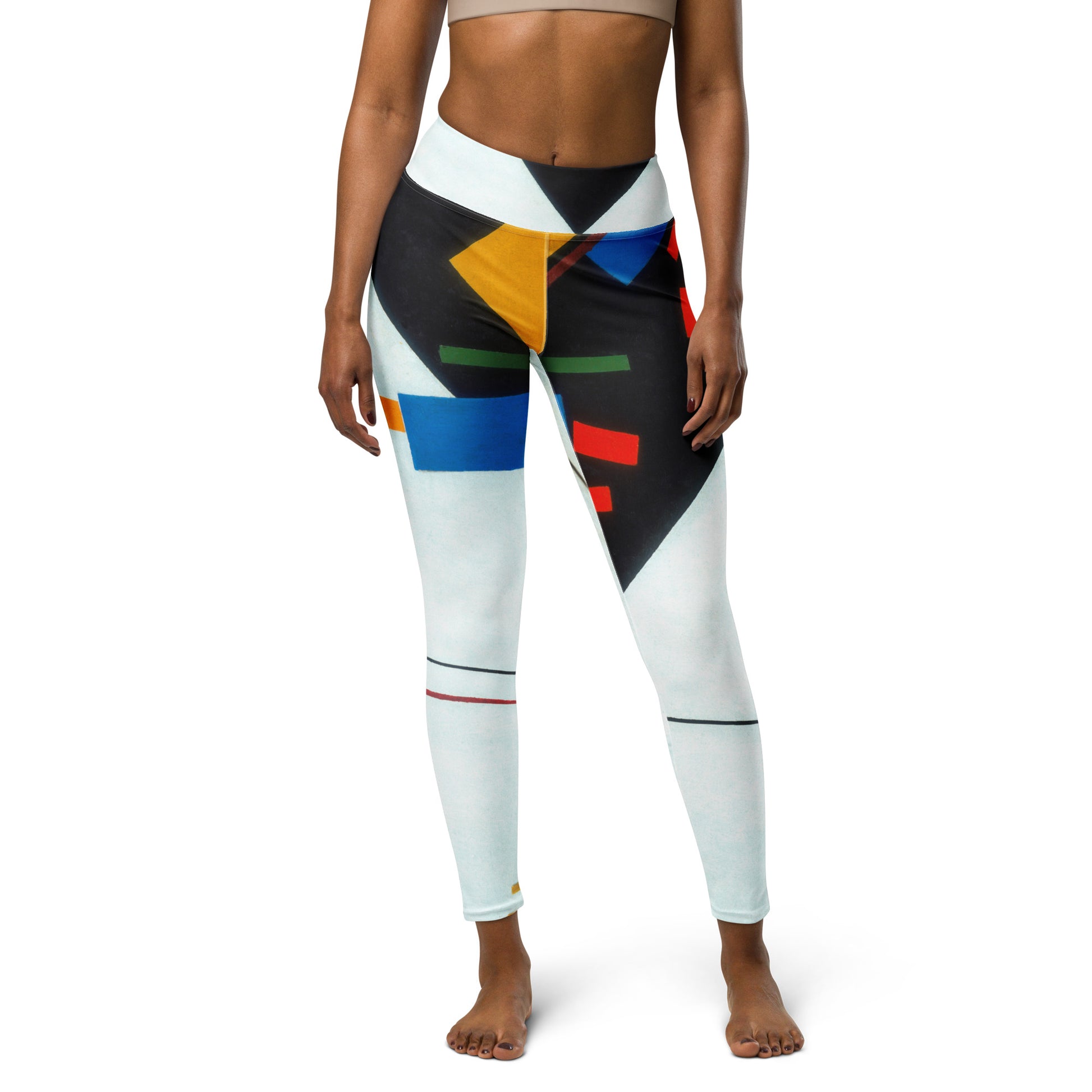 Model 2 - Kazimir Malevich Yoga Leggings – Abstract Precision in Motion