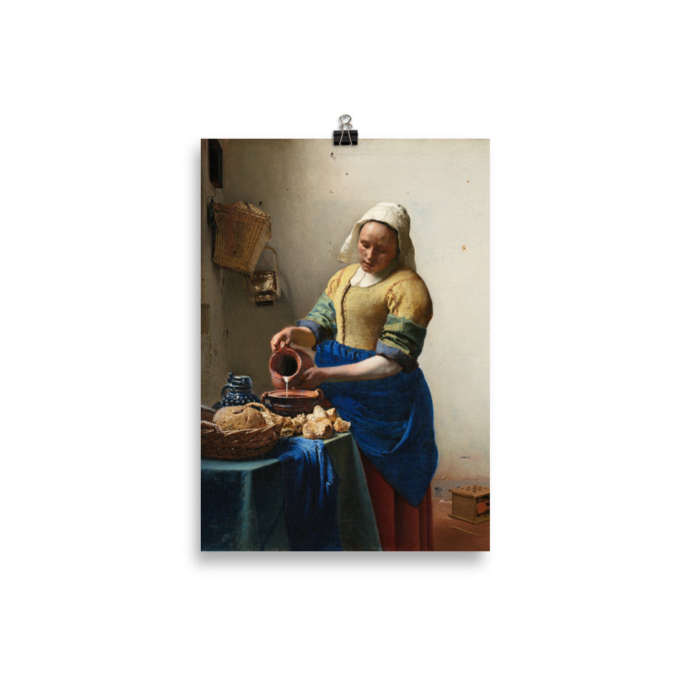 Size 2 - Vermeer Milkmaid Poster – Timeless Dutch Masterpiece Wall Art