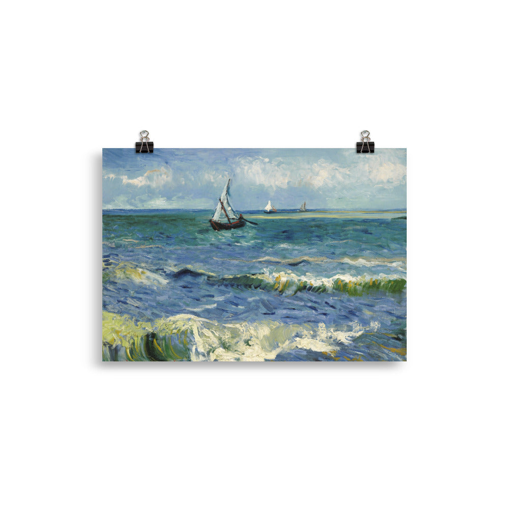 Size 2 - Van Gogh Seascape Poster – Les Saintes-Maries-de-la-Mer Coastal Art Print