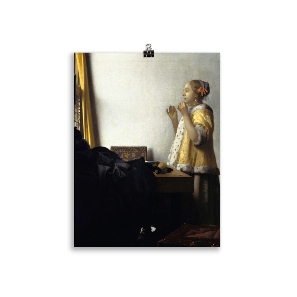 Size 3 - Vermeer Poster – Girl with the Pearl Necklace & the Poise of Dutch Mastery