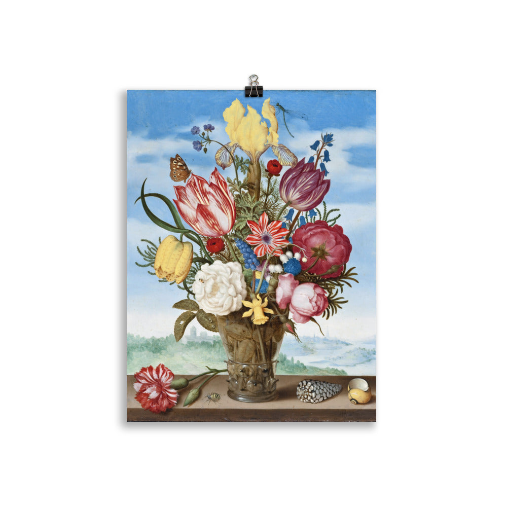 Size 3 - Bosschaert Poster – Bouquet of Flowers & Dutch Golden Age Splendor