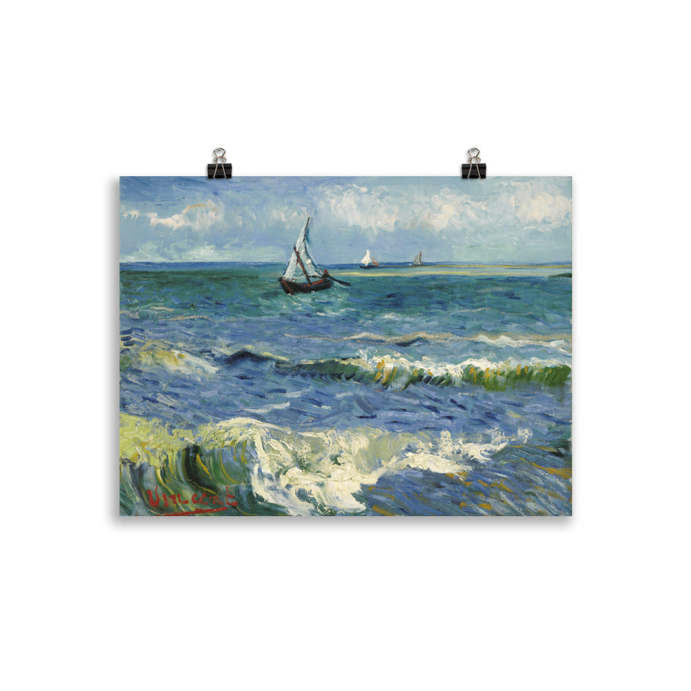 Size 3 - Van Gogh Seascape Poster – Les Saintes-Maries-de-la-Mer Coastal Art Print