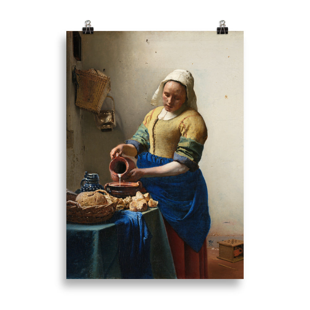 Size 4 - Vermeer Milkmaid Poster – Timeless Dutch Masterpiece Wall Art