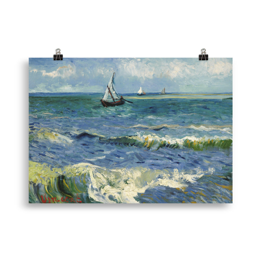 Size 4 - Van Gogh Seascape Poster – Les Saintes-Maries-de-la-Mer Coastal Art Print