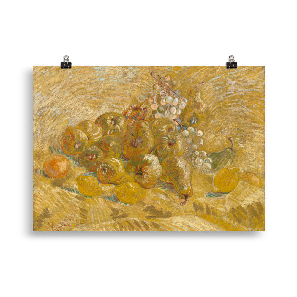 Size 4 - Van Gogh Fruit Still Life Poster – Quinces, Lemons, Pears & Grapes Print