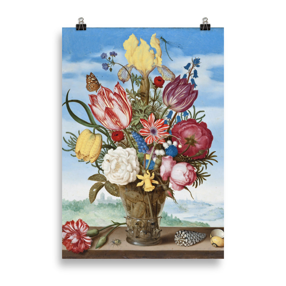 Size 1 - Bosschaert Poster – Bouquet of Flowers & Dutch Golden Age Splendor