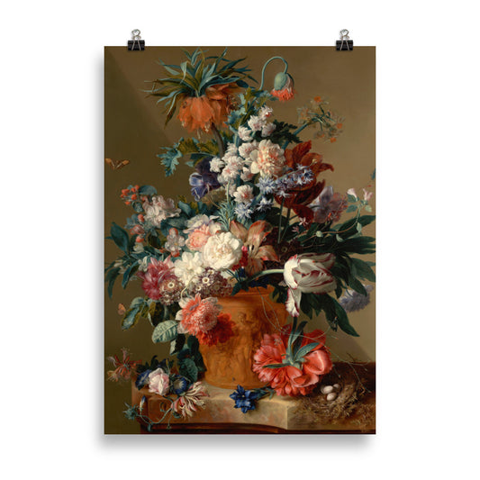 Size 1 - Jan van Huysum Flower Poster – Elegant Still Life Wall Art