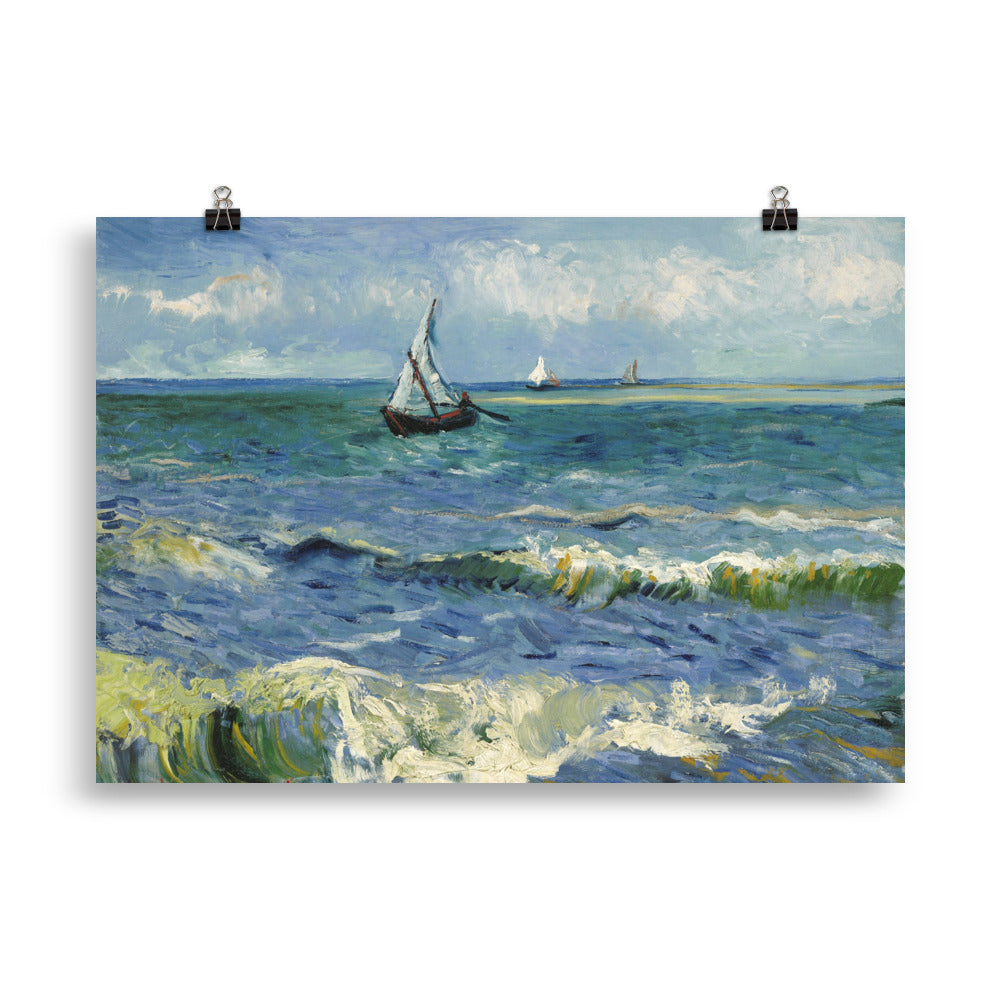 Size 1 - Van Gogh Seascape Poster – Les Saintes-Maries-de-la-Mer Coastal Art Print