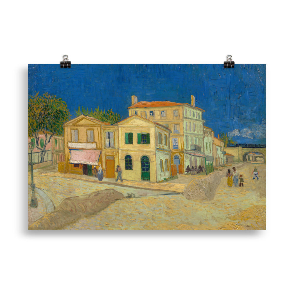 Size 1 - Van Gogh Yellow House Poster – Iconic Arles Street Scene Art Print