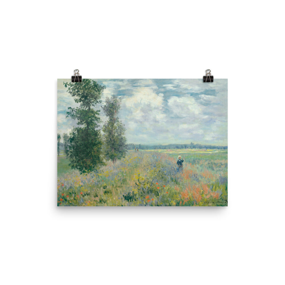 Size 2 - Monet Poppy Fields near Argenteuil Poster – Nature in Bloom, Brushstroke by Brushstroke