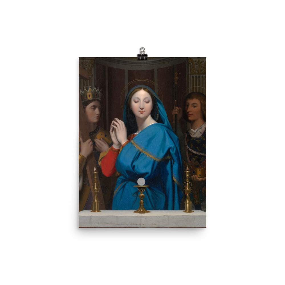 Size 2 -  Ingres Poster – The Virgin Adoring the Host & Neoclassical Devotion