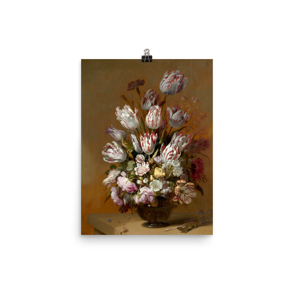 Size 2 - Bollongier Poster – Still Life with Flowers & Dutch Golden Age Bloom