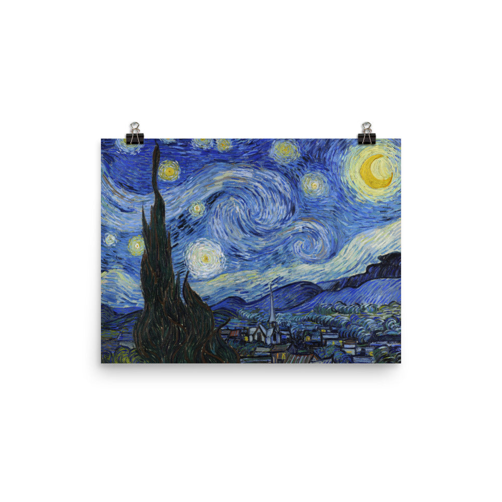 Size 2 - Vincent van Gogh Starry Night Poster – Iconic Night Sky Wall Art