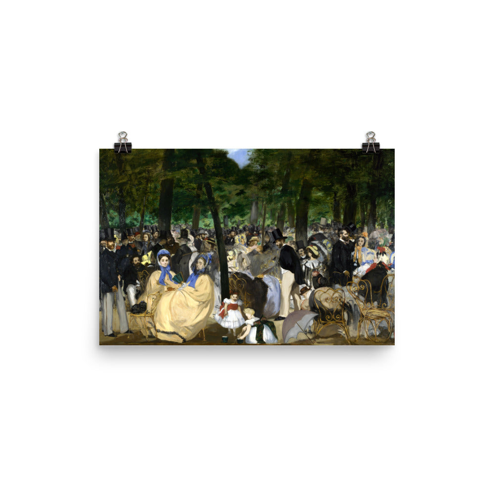 Size 3 - Manet Music in the Tuileries Gardens Poster – Lively Moments, Parisian Flair
