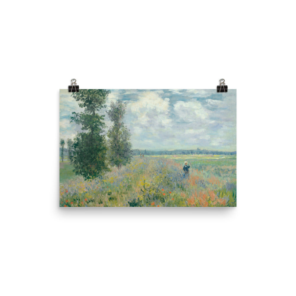 Size 3 - Monet Poppy Fields near Argenteuil Poster – Nature in Bloom, Brushstroke by Brushstroke