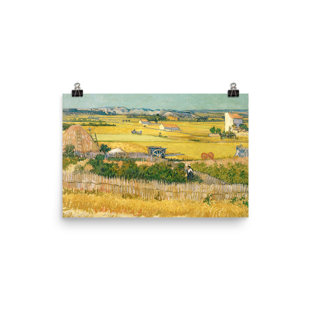 Size 3 - Van Gogh The Harvest Poster – Golden Landscape Wall Art for Home Decor