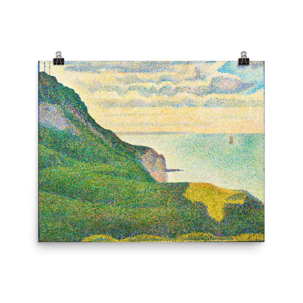 Size 4 - Seurat Poster – Seascape at Port-en-Bessin & Coastal Pointillist Charm