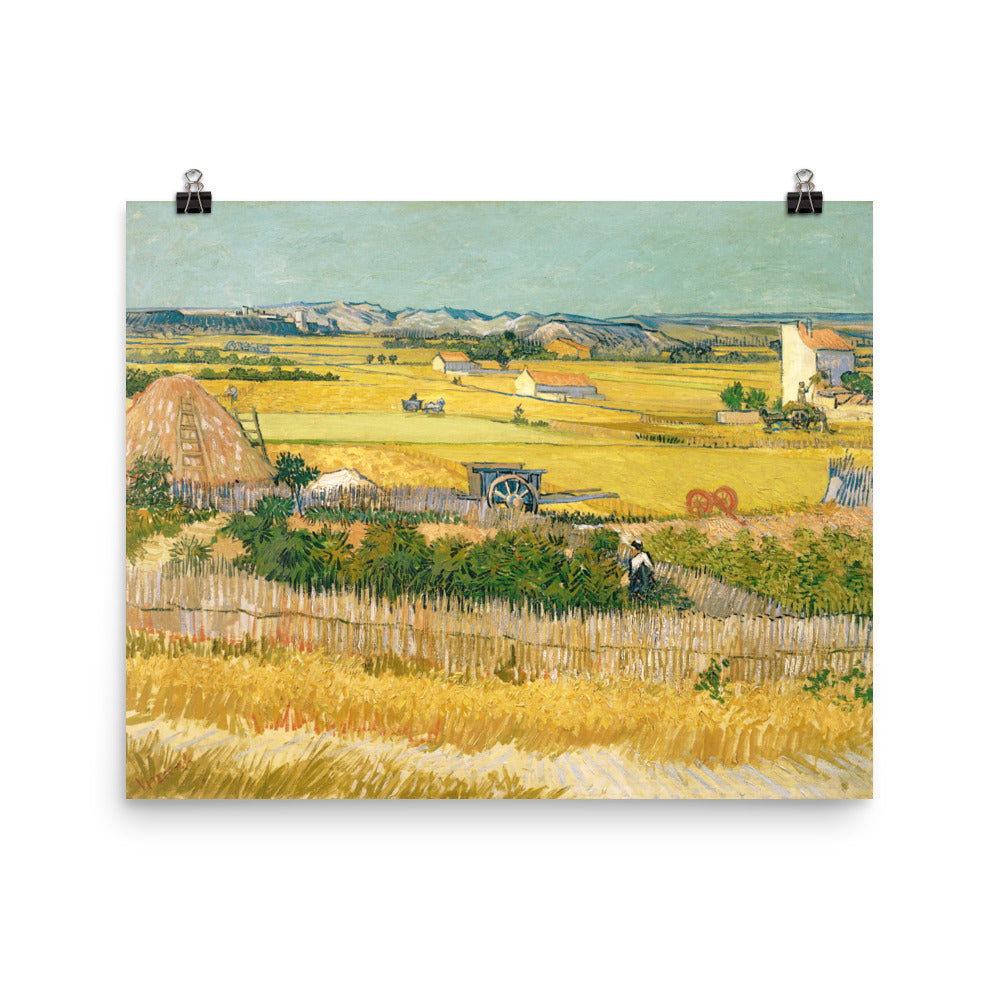 Size 4 - Van Gogh The Harvest Poster – Golden Landscape Wall Art for Home Decor