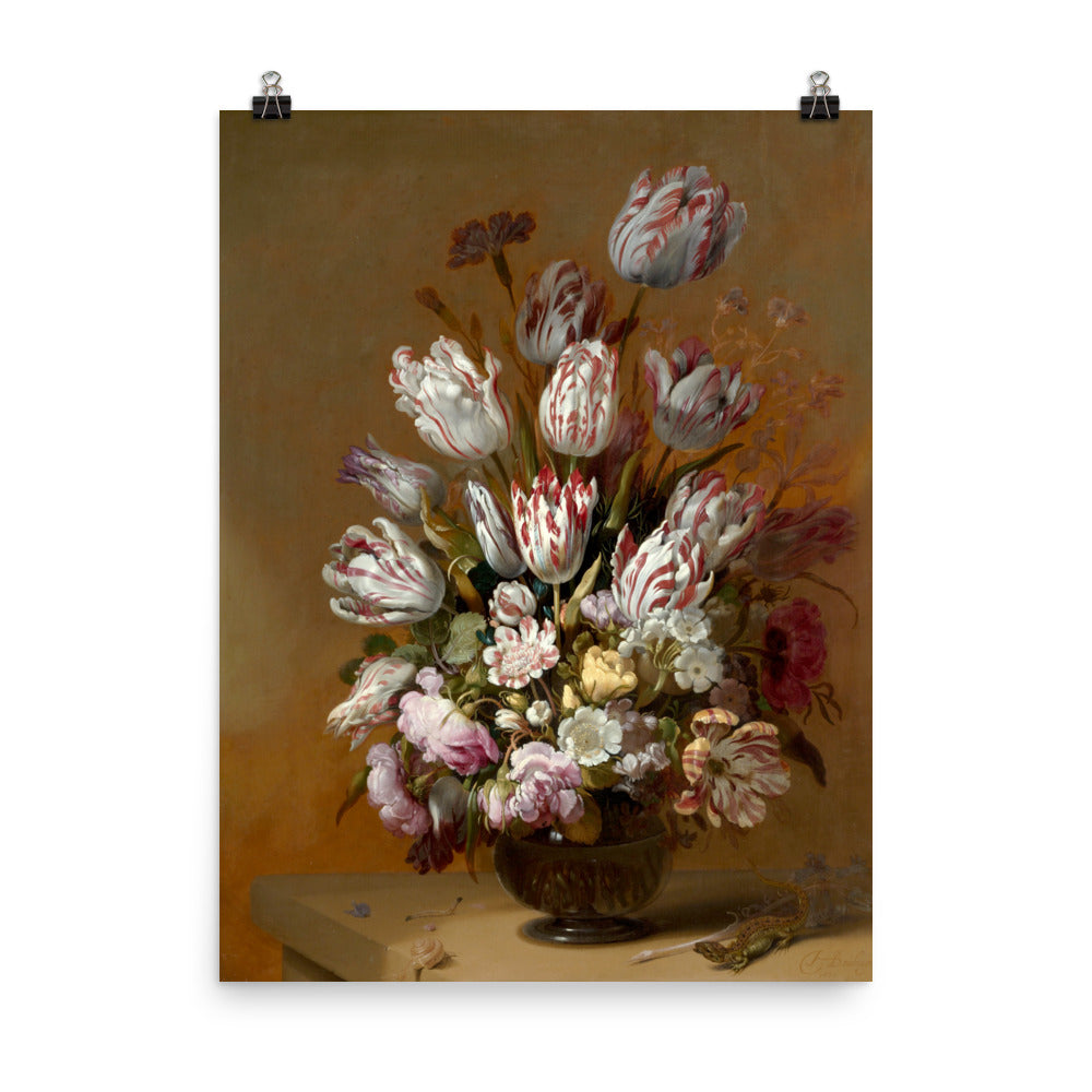 Size 5 - Bollongier Poster – Still Life with Flowers & Dutch Golden Age Bloom