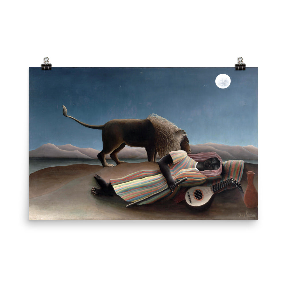 Size 6 - Rousseau Poster – The Sleeping Gypsy & the Allure of Dreamlike Serenity