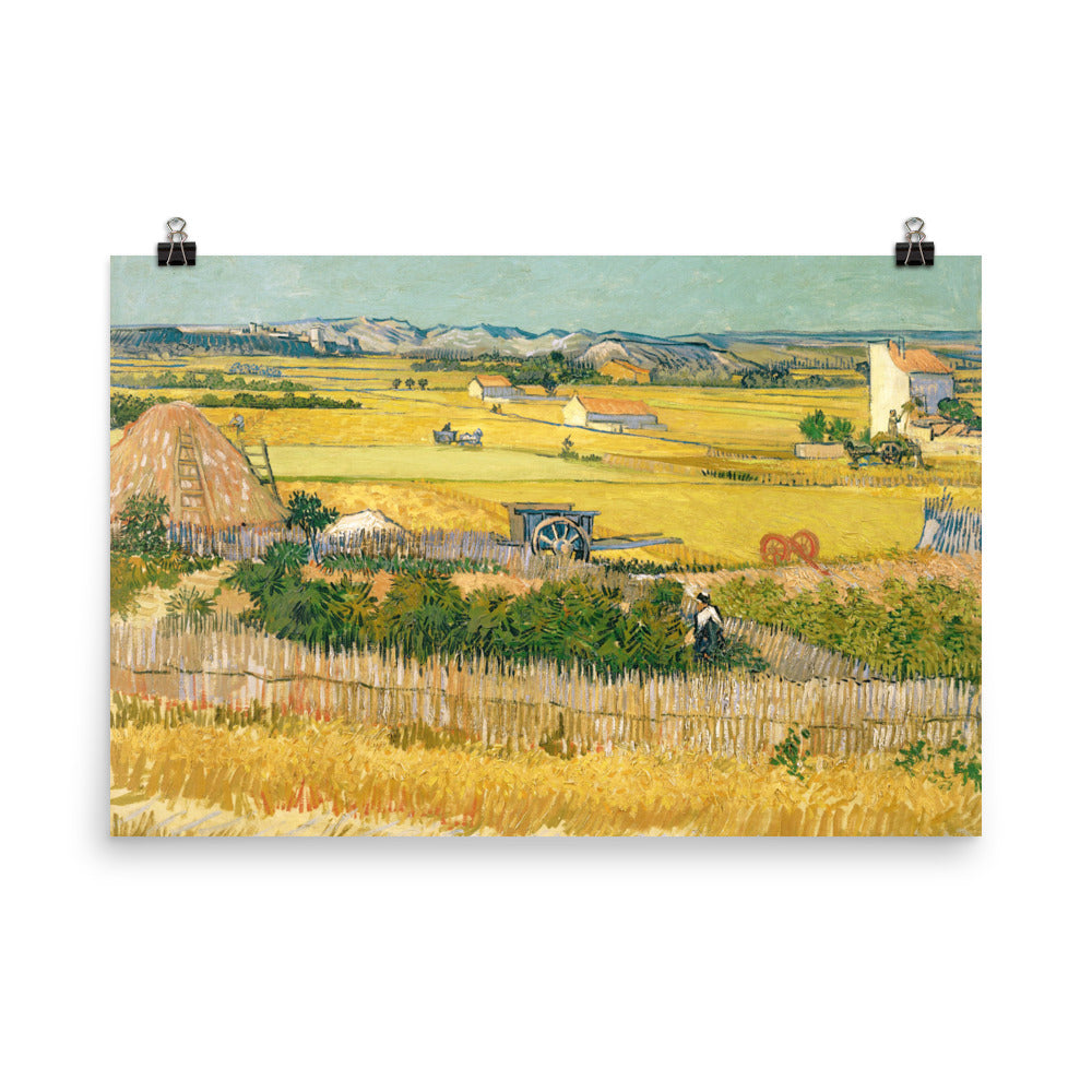 Size 6 - Van Gogh The Harvest Poster – Golden Landscape Wall Art for Home Decor