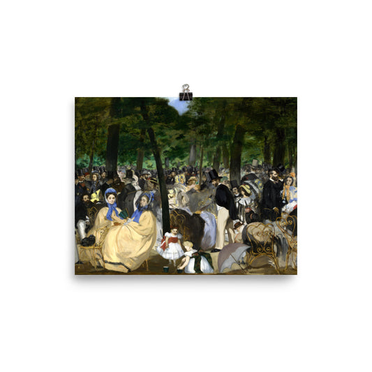 Size 1 - Manet Music in the Tuileries Gardens Poster – Lively Moments, Parisian Flair
