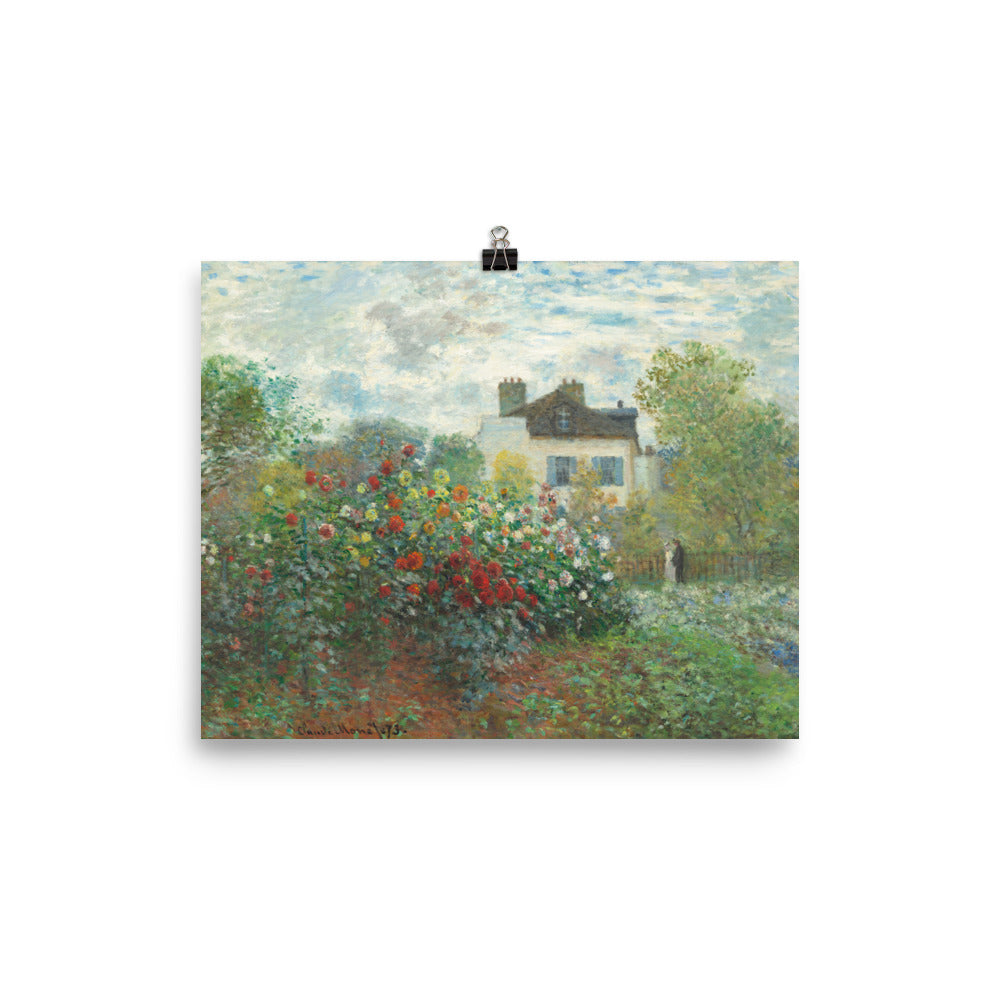 Size 1 - Monet Garden with Dahlias Poster – Blooming Color, Impressionist Peace