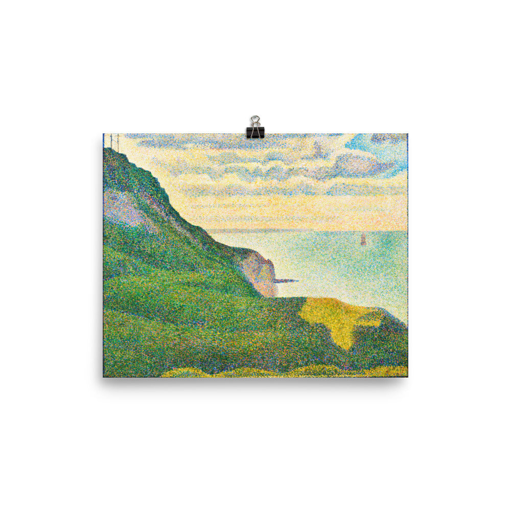 Size 1 - Seurat Poster – Seascape at Port-en-Bessin & Coastal Pointillist Charm